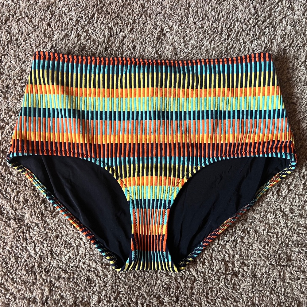 Solid and Striped bikini bottom L technicolor